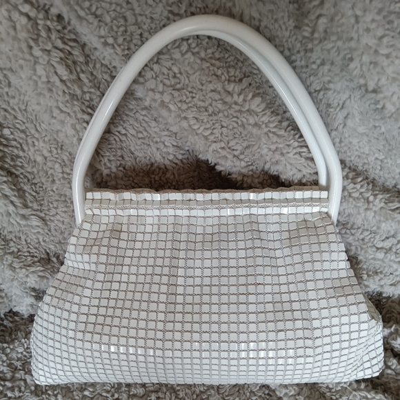 1960s Vintage White tile bag mod satchel - Picture 1 of 11